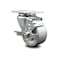 Service Caster 3 Inch Semi Steel Wheel Swivel Top Plate Caster with Brake SCC-20S315-SSR-TLB - alternate 1